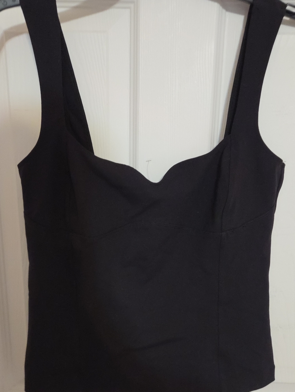 Free People Black Sweetheart Neck Camisole